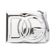 Zilveren Schoudertas met DG Logo Dolce & Gabbana , Gray , Dames