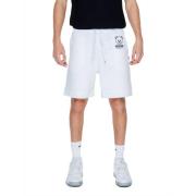 Witte sportieve shorts met logo Love Moschino , White , Heren