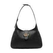 Zwarte Aphrodite Tas met Double G Logo Gucci , Black , Dames