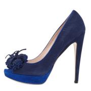 Pre-owned Suede heels Miu Miu Pre-owned , Blue , Dames