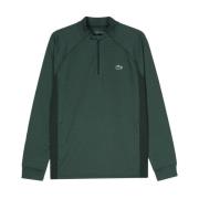 Groene Mesh Panel Sweater Lacoste , Green , Heren