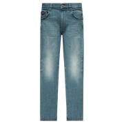 Slim Fit Blauwe Jeans Versace Jeans Couture , Blue , Heren