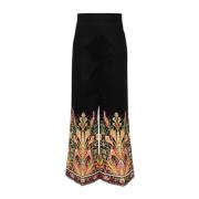 Wijde Botanische Print Broek Etro , Multicolor , Dames