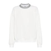 Beige Sweaters voor Mannen Brunello Cucinelli , White , Dames