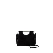 Suède Kalverleren Handtas - Zwart Staud , Black , Dames