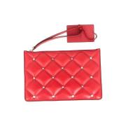 Pre-owned Leather clutches Valentino Vintage , Red , Dames