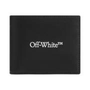 Bookish Bi-fold Lederen Portemonnee Off White , Black , Heren