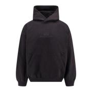 Geborduurde Logo Hoodie Balenciaga , Black , Heren