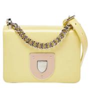 Pre-owned Leather shoulder-bags Dior Vintage , Yellow , Dames