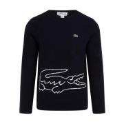 Navy Wool Sweater Aw23 Comme des Garçons , Blue , Heren