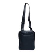 Platte Crossbody Tas Herfst/Winter Collectie Guess , Black , Heren