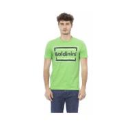 Trend Groen Katoenen T-Shirt Baldinini , Green , Heren