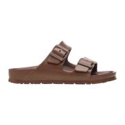 Bruine Leren Sandalen Birkenstock , Brown , Dames