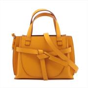 Pre-owned Leather handbags Loewe Pre-owned , Yellow , Dames