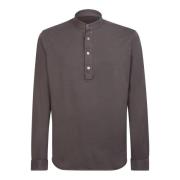 Putty Koreaanse Kraag Shirt Dell'oglio , Gray , Heren