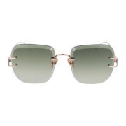 Montaigne Ronde Metalen Zonnebril Eyepetizer , Green , Unisex