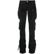 Cargo Denim Jeans The Attico , Black , Dames