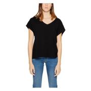 V-Hals Top Vrouw T-Shirt Lente/Zomer Jacqueline de Yong , Black , Dame...