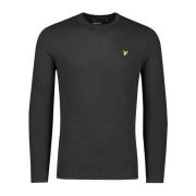 Grijze trui slim fit katoen wol Lyle & Scott , Gray , Heren