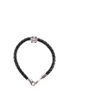 Zwarte Messing Skull Armband Alexander McQueen , Black , Heren