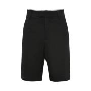 Zwarte Katoenen Tailored Bermuda Shorts Alexander McQueen , Black , He...