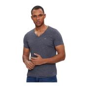 Blauw Slim Fit V-Hals T-Shirt Tommy Jeans , Blue , Heren