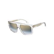 Kristal Blauw Shaded Goud Spiegel Zonnebril Carrera , Gray , Unisex