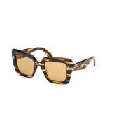 Bruine zonnebril donker Havana frame Tom Ford , Brown , Dames