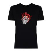 Klassieke Ronde Hals T-Shirt Les Hommes , Black , Heren