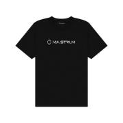 Cracked Logo T-Shirt Jet Black Ma.strum , Black , Heren