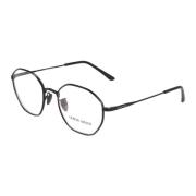 Stijlvolle Metalen Frame Onregelmatige Bril Armani , Black , Unisex