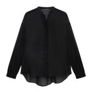 Biologisch Katoenen Kant Blouse Elena Mirò , Black , Dames