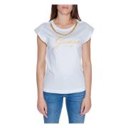 Crystal Logo T-shirt Herfst/Winter Collectie Guess , White , Dames