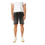 Mid-Rise Denim Shorts Denham , Gray , Heren