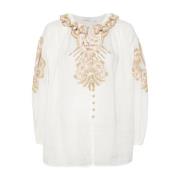 Geborduurde Top in Goud Zimmermann , Beige , Dames