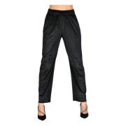 Fluwelen Lurex Broek Zwart Giulia N Couture , Black , Dames