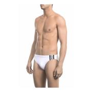 Heren Effen Zwemkleding Collectie Bikkembergs , White , Heren