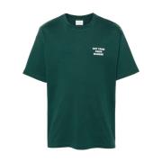 Grappig Katoen Logo T-shirt Drole de Monsieur , Green , Heren