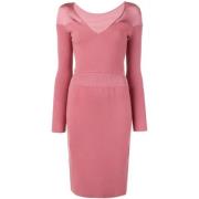 Pre-owned Wool dresses Alaïa Pre-owned , Pink , Dames