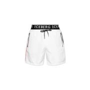 Witte Regular Fit Polyester Shorts Iceberg , White , Heren