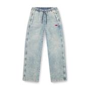 Track Denim Joggers met Genderless Attitude Diesel , Blue , Heren