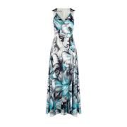 Bloemen Satijnen Maxi Jurk Rinascimento , Multicolor , Dames