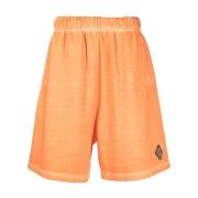 Oranje Shorts Ss23 Herenmode Marcelo Burlon , Orange , Heren