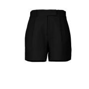 Zwarte High-Waisted Geplooide Shorts Vrouwen Co'Couture , Black , Dame...