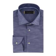 Blauw Tailored Fit Business Overhemd John Miller , Blue , Heren