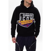Canadese Icon Hoodie Dsquared2 , Black , Heren