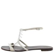 Pre-owned Leather sandals Giuseppe Zanotti Pre-owned , White , Dames