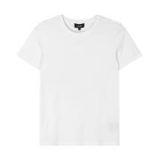 Aansluitende Rib T-shirt Alix The Label , White , Dames
