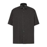 Adelaar Logo Korte Mouw Shirt Emporio Armani , Black , Heren