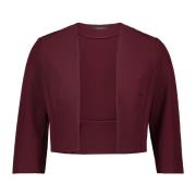 Elegante Bolerojas met Plooien vera mont , Red , Dames